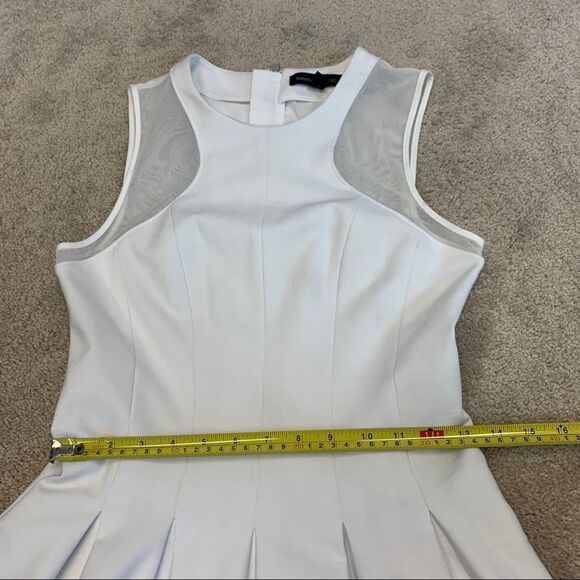 BANANA republic ponte white sleeveless mesh skater dress Sz 8 NWT - Picture 11 of 13